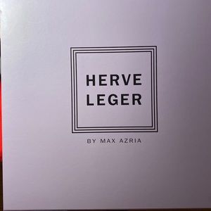 Herve Leger Paris: Coral Poppy Striped Dress